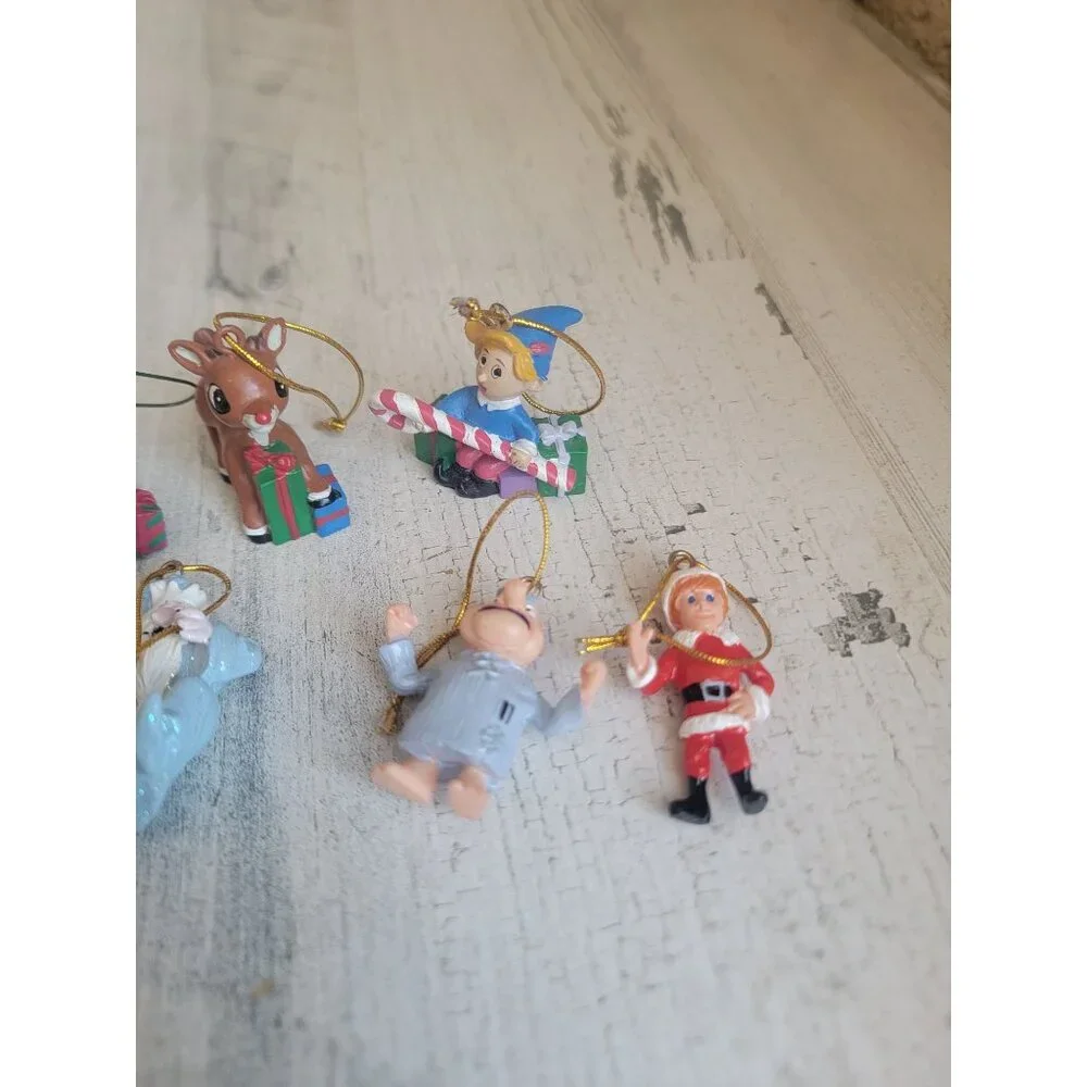 Rudolph red nosed reindeer mini Clarice‎ xmas past ornament Xmas set